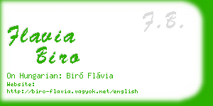 flavia biro business card